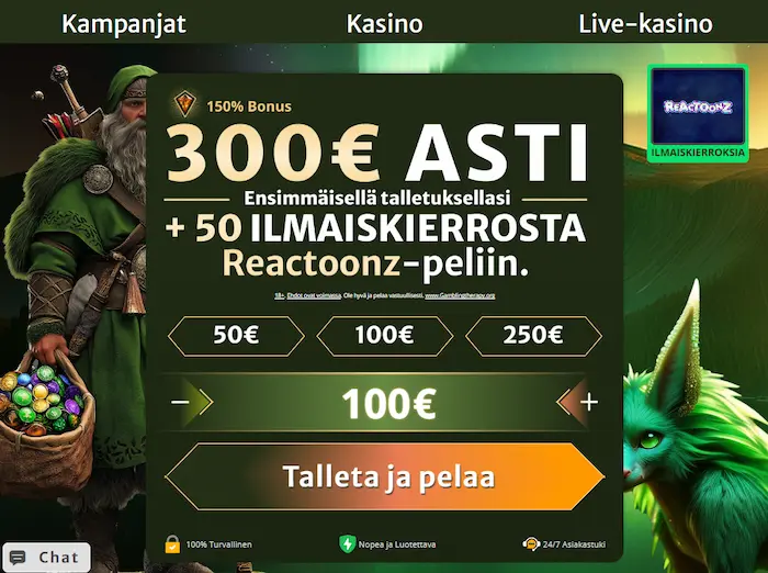 Lumo casino Suomi bonus